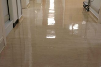 Medical floor cleaning in January